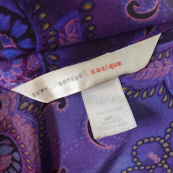 Beautiful purple silky pajamas - Picture 4 of 4